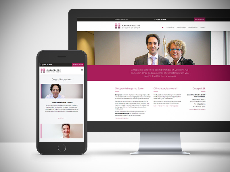 Chiropractie Bergen op Zoom - Huisstijl + responsive website