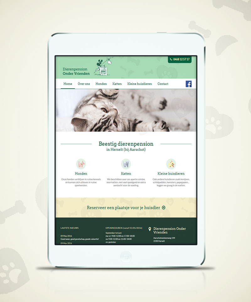 Dierenpension Onder Vrienden - Responsive website