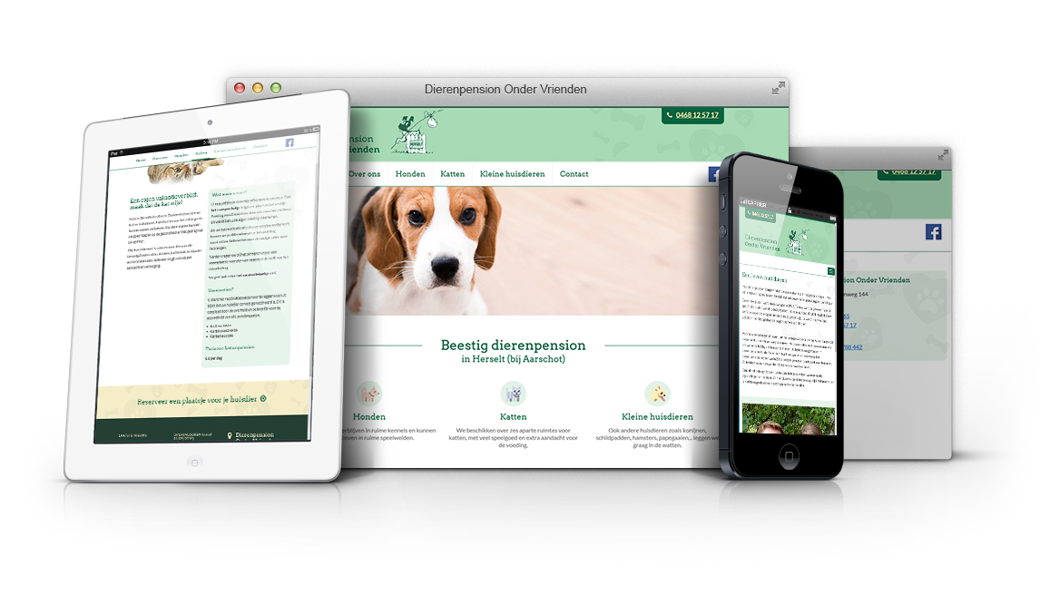 Responsive website Dierenpension Onder Vrienden - Foto 1