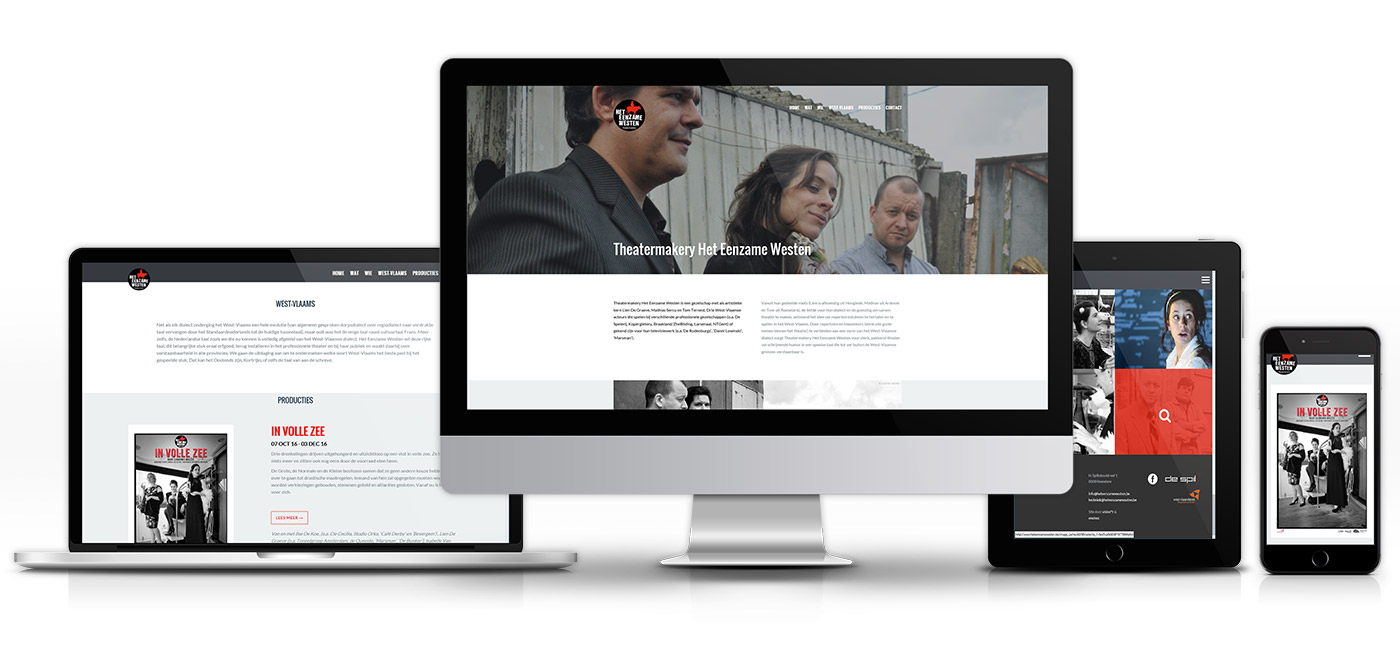 Responsive one-page website Het Eenzame Westen - Foto 1 Responsive one-page website Het Eenzame Westen - Foto 1