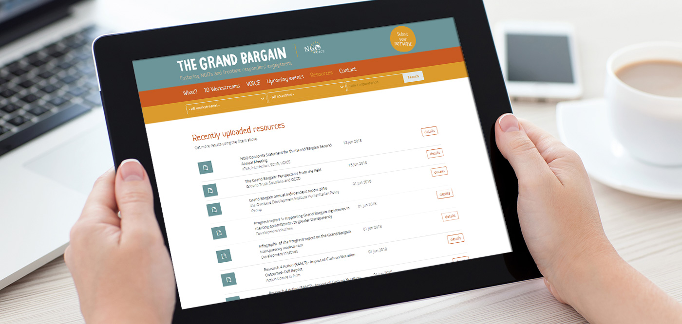 Responsive website Grand Bargain 4 NGOs - Foto 1