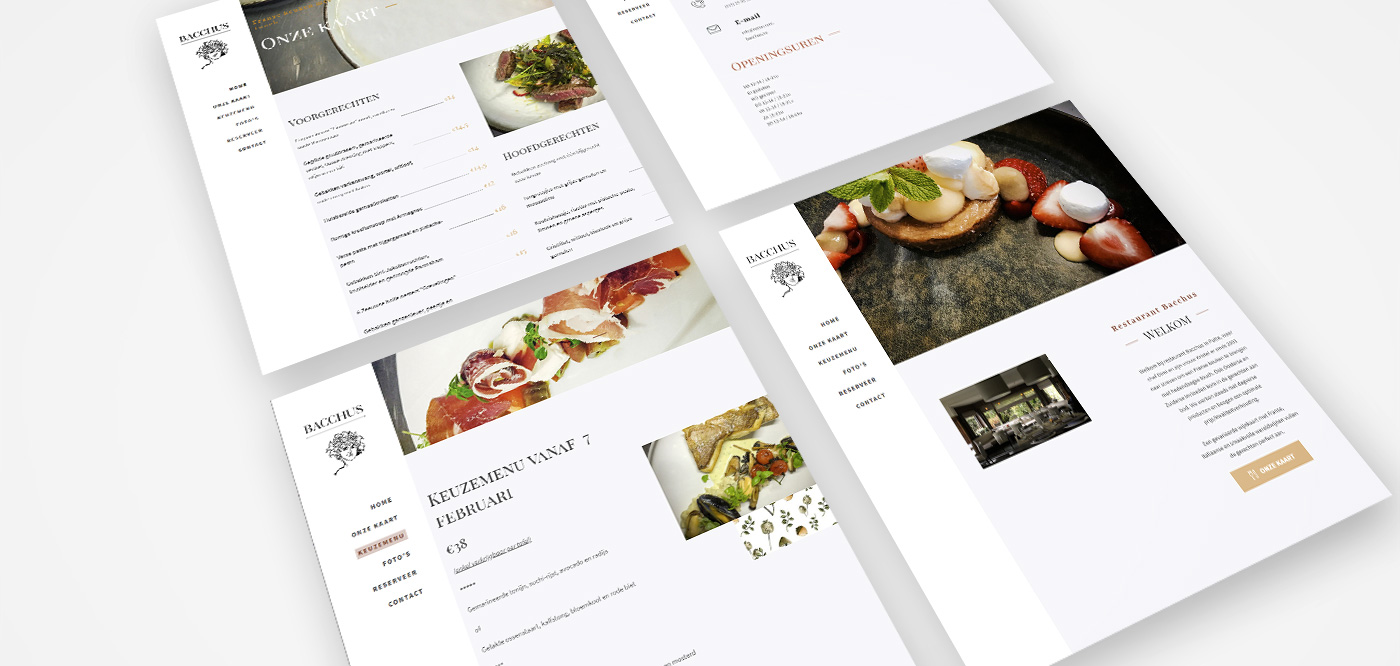 Huisstijl & webdesign Restaurant Bacchus - Foto 1